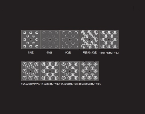 Multi Lens Array 12in1 Type I LED 3030 Street Light Lens 50x50mm